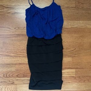 Black and Blue cocktail dress